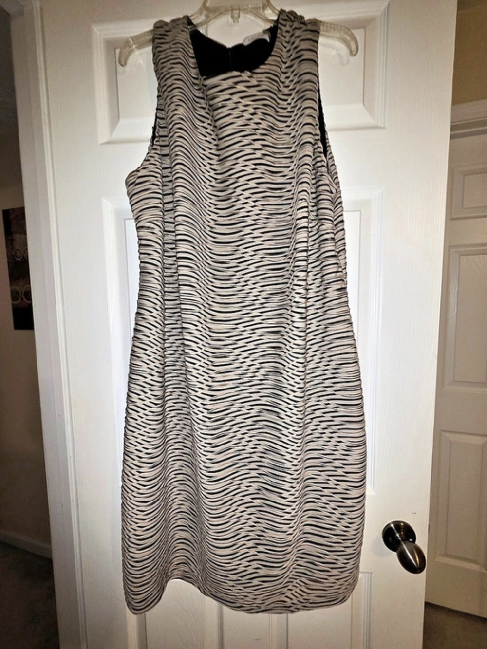 Calvin Klein Animal Print Mini Dress in Black & Beige Like New